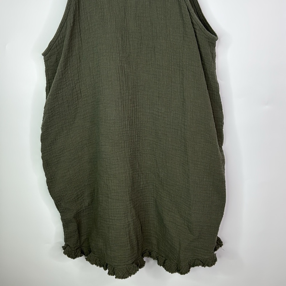 Umgee Green Overall Jumper Dress Size Large - Picture 6 of 8